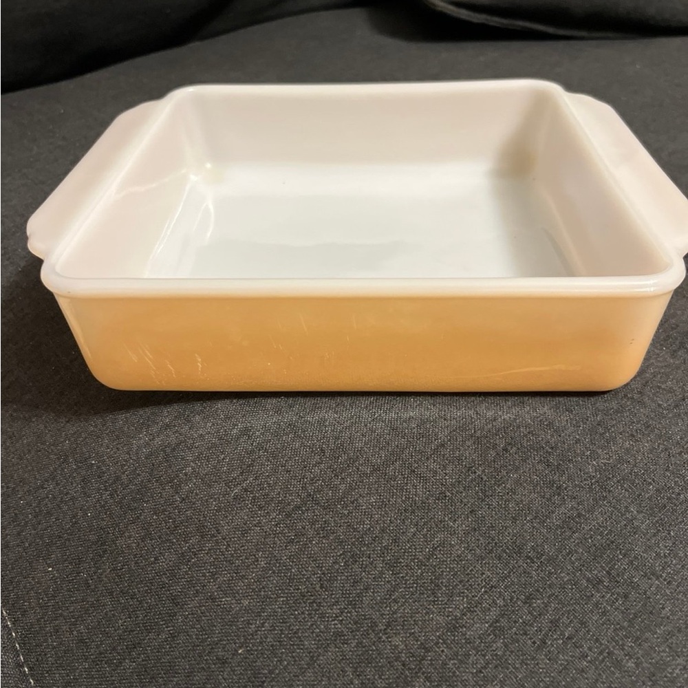 Fire King  8x8  Baking Dish Peach Lustre Color  No Chips or Cracks Vintage #452
